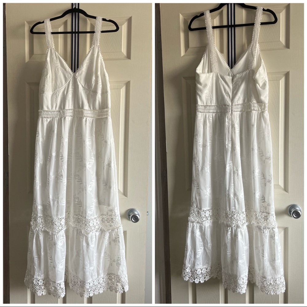 ABS White Eyelet Sun Dress • Size 12